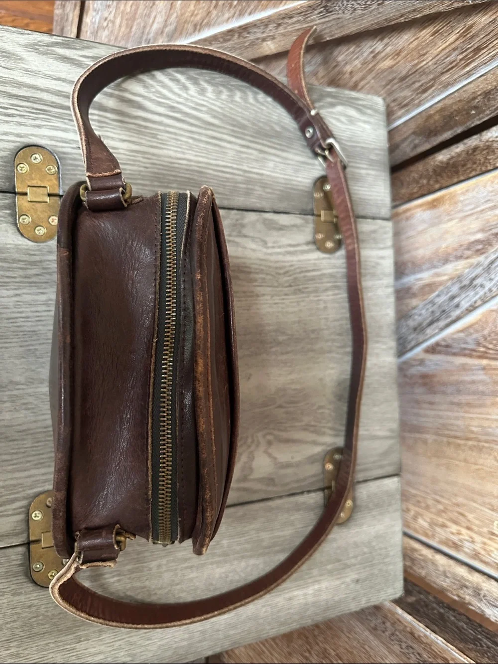 Coach Vintage Chester Canteen Leather Crossbody Shoulder Bag Restoration Project
